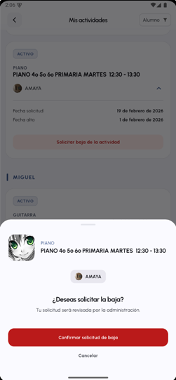 Pantallazo App - Inscripciones